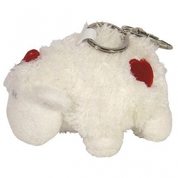 Klíčenka Sheepworld zip, ovečka bílá, srdíčko