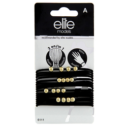 Gumičkové náramky 2v1 Elite Models 16ks, černé