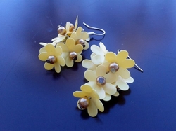 Náušnice - Flowers yellow
