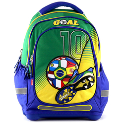 Školní batoh GOAL zeleno-modrý