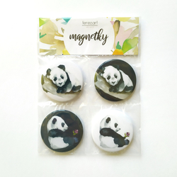 Magnetky - pandy - sada 4 ks