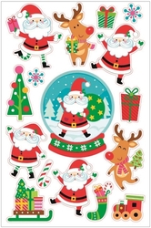 Samolepky a omalovánky vánoční 14 x 23 cm, Santa