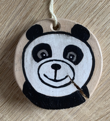 Dřevěný obrázek na pověšení - panda