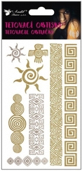 Tetovací obtisky zlaté a stříbrné 15x9 cm