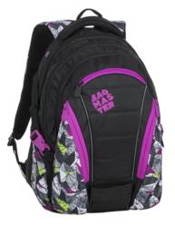 Studentský batoh BAGMASTER BAG 9 B purple/green/black - POŠTOVNÉ ZDARMA