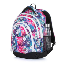 Studentský batoh BAGMASTER ENERGY 21 A pink/white/turquoise
