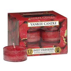Svíčky čajové YANKEE CANDLE Sladké jahody, 12 ks 