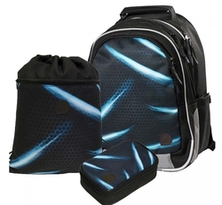 Školní batoh ULITAA Modrá záře 3dílný set, 24 l