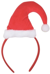Čelenka vánoční s čepičkou - Santa