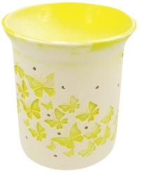 Aromalampa porcelánová se žlutými motýlky 11 cm 