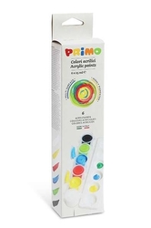 Akrylové barvy PRIMO, sada 6 x 25 ml, paleta, blistr