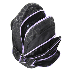 Studentský batoh TARGET fialovo-černý se vzorem