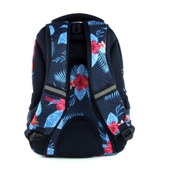 Školní batoh TARGET Modrý s květinami