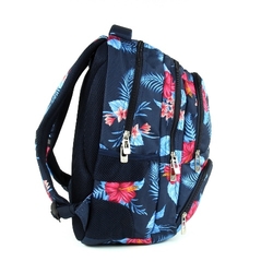 Školní batoh TARGET Modrý s květinami