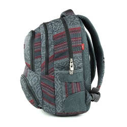 Školní batoh TARGET Červeno-šedý se vzorem