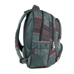 Školní batoh TARGET Červeno-šedý se vzorem