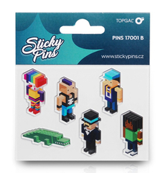 Plastové samolepící odznáčky Sticky Pins Topgal PINS 17001 B