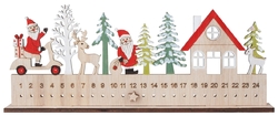 Adventní kalendář Santa na postavení 25 x 10 cm