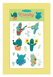 Dočasné tetování KRESKY - Kaktusová kapela