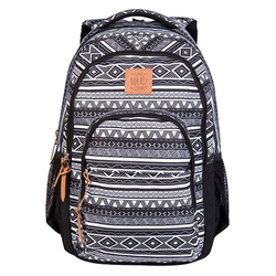 Školní batoh TARGET bílo-černý se vzorem, lze vybarvit