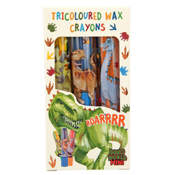 Sada trojbarevných voskovek Dino World, 3ks