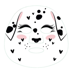 Obličejová maska Top Model dalmatin, bílá