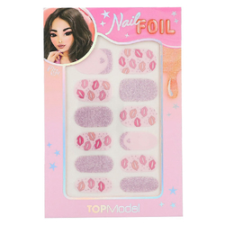 Sada fólií na nehty Top Model, Miju, růžové 12 kusů + pilníček
