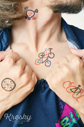 Dočasné tetování KRESKY - Na kolech