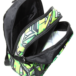Sportovní batoh TARGET černý se světle/tmavě zelenými obrazci