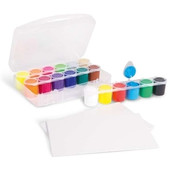 Akrylové barvy PRIMO,18 x 25ml, 2 x miniplátno, PP box