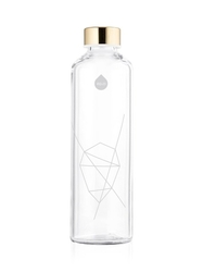 EQUA Mismatch Sienna 750 ml, skleněná láhev s koženým obalem