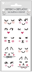 Vodové obtisky na vajíčka 19 x 9 cm, Emoji