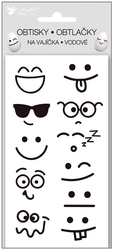 Vodové obtisky na vajíčka 19 x 9 cm, Emoji