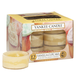 Svíčky čajové YANKEE CANDLE Vanilkový košíček, 12 ks
