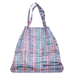 Skládací taška Reisenthel Mini Maxi Loftbag Bílý s barevnými proužky