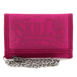 Peněženka 7Skills růžová s řetízkem