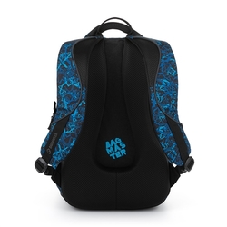 Studentský batoh BAGMASTER BAG 20 B žíhaně modrý - POŠTOVNÉ ZDARMA