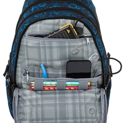 Studentský batoh BAGMASTER BAG 20 B žíhaně modrý - POŠTOVNÉ ZDARMA