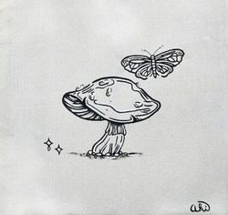 Plátěná taška ART_BY_AKI Mushroom II.
