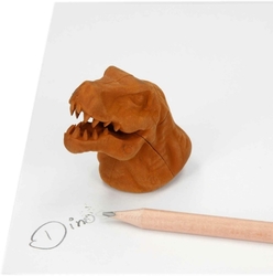 Gumovací pryž DINO WORLD Hnědý T-Rex, 3D puzzle