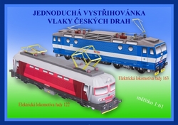 Jednoduchá vystřihovánka vlaky českých drah