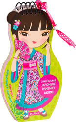 Omalovánky a samolepky Oblékáme japonské panenky - AKIKO